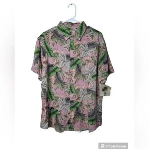 Joe Marlin Men's Hawaiian Button Front Shirt, L